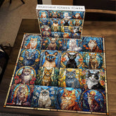 Puzzle en bois de 1000 pièces - Collage de chatons colorés
